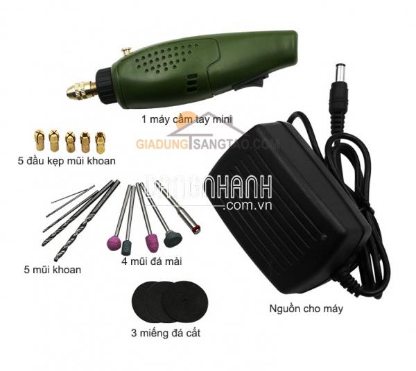 Máy khoan mài cắt cầm tay mini 20W sửa chữa chi tiết nhỏ