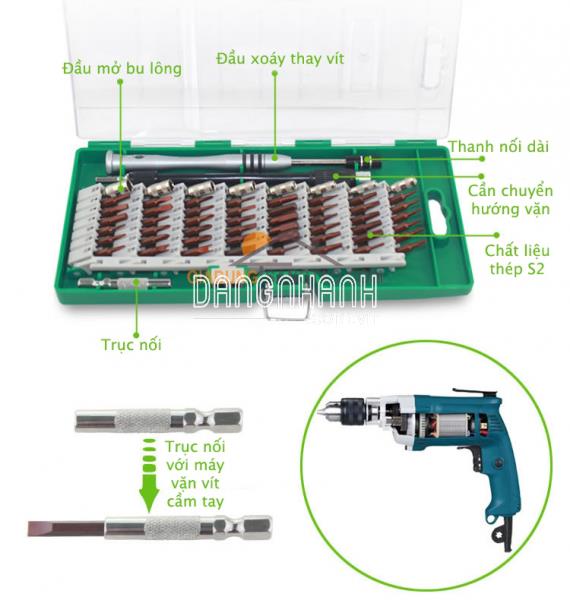 Bộ tua vít 60 trong 1 6100-S2 sửa chữa đa năng
