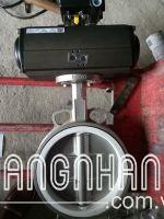 Van bướm điều khiển khí nén tác động kép