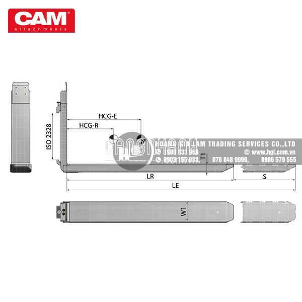 Càng nâng double deep CAM ZTF dùng cho xe nâng