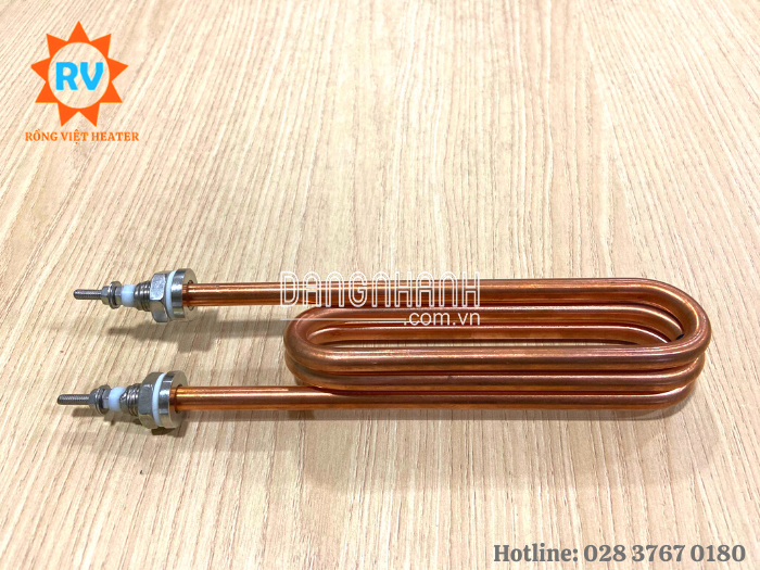 Điện trở đun nước ống đồng uốn ruột gà Ø8*U220PB 240V 3KW