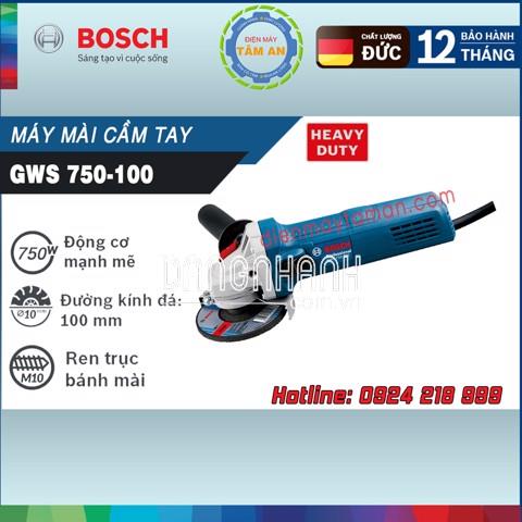 Máy mài góc Bosch GWS 750-100 chính hãng