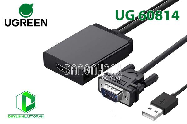 Cáp chuyển VGA to HDMI tích hợp Audio hỗ trợ Full HD Ugreen 60814