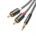 Cáp Audio 3,5mm ra 2 đầu RCA dài 2m Ugreen chính hãng 10584