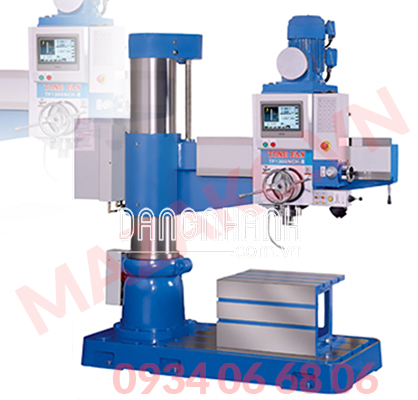 Máy khoan cần Đài Loan, Khoan thép Ø55mm, Taro Ø50mm, Doa Ø100-126mm