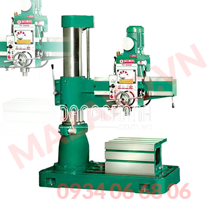 Máy khoan cần Đài Loan, Khoan thép Ø50mm, Taro Ø30mm, Doa Ø85mm