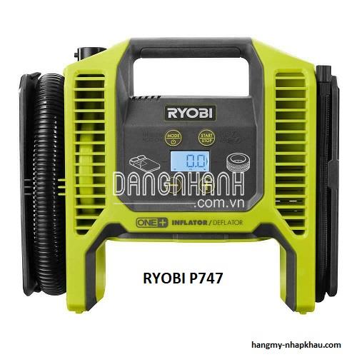 Máy bơm xe ô tô, xe máy đa năng Ryoby P747- Hàng nhập Mỹ
