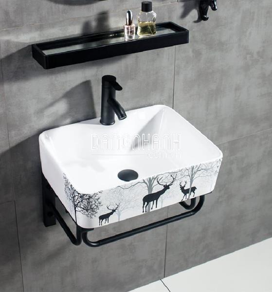 CHẬU RỬA LAVABO HOA VĂN CAO CẤP NHẬP KHẨU RN203