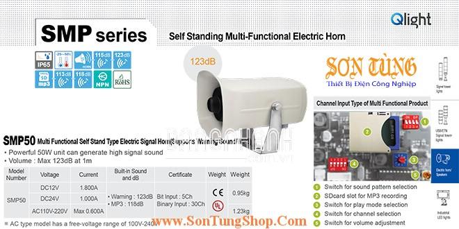 SMP50-24-LC Loa Còi Cảnh Báo Qlight 5 Âm Báo 123dB IP65, CE, 24VDC