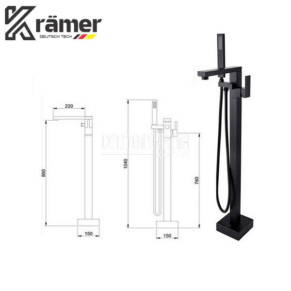 SEN BỒN TẮM NẰM ĐẶT SÀN KRAMER KS-33B