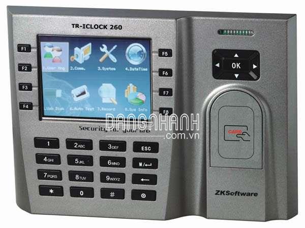 Máy chấm công vân tay thẻ Ronald Jack ICLOCK 260