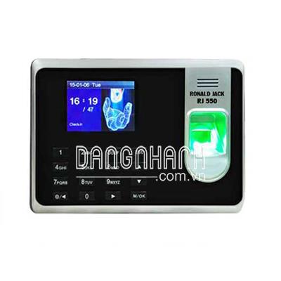Máy chấm công Ronald Jack RJ 550A (vân tay & thẻ cảm ứng & pin lưu điện)