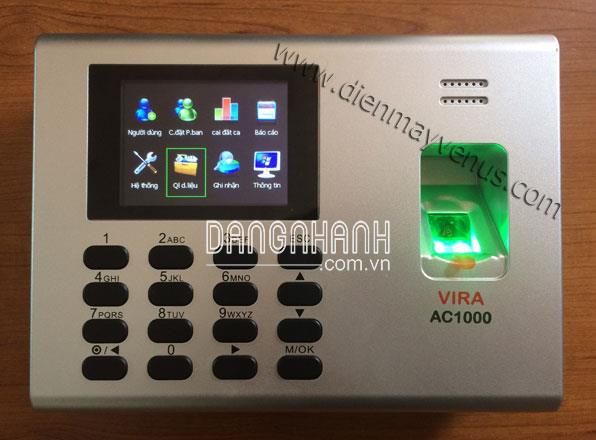 Máy chấm công Vira AC1000 vân tây và thẻ từ