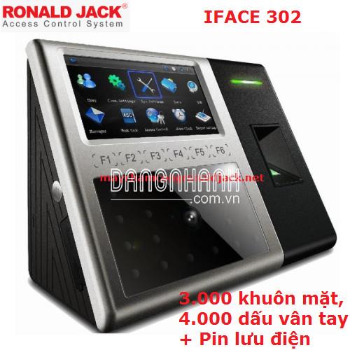 Máy Chấm Công Khuôn Mặt, Vân Tay RONALD JACK IFACE 302