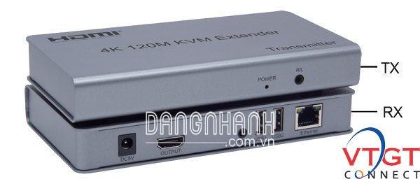 Bộ kéo dài HDMI qua dây mạng 120m 4K có USB
