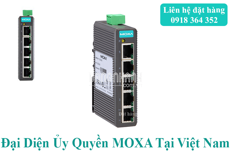 EDS-205 ; SWITCH CÔNG NGHIỆP 5 CỔNG TỐC ĐỘ 10/100M; ĐẠI LÝ MOXA VIỆT NAM