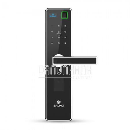 KHÓA VÂN TAY-THẺ-MẬT MÃ-ĐIỀU KHIỂN BALING S1 (MÀU ĐEN VIỀN INOX)