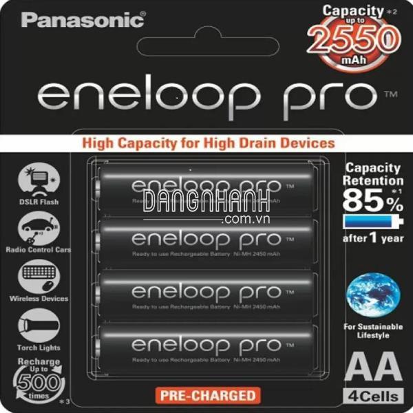 Pin Panasonic Eneloop Pro 2550mAh (4 Viên AA)