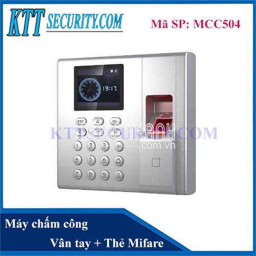 Máy chấm công vân tay thẻ Mifare dùng cho Nhà hàng | MCC504