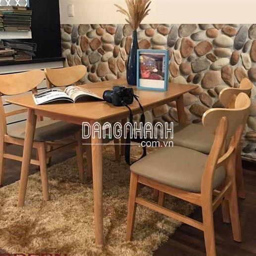 Bàn Ăn Mango 4 Ghế Gỗ Màu Tự Nhiên – BADK19