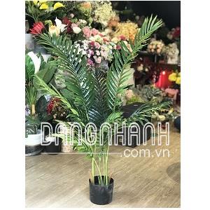 Cây dừa giả phong cách Bắc Âu cao 1,2m (chậu nhựa như hình)