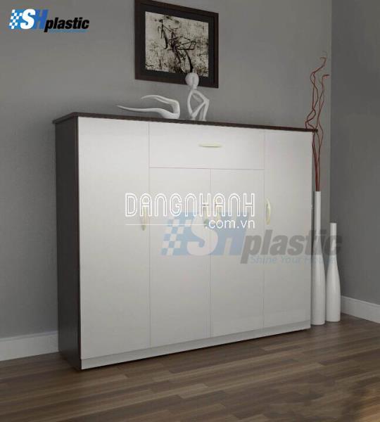 TỦ GIÀY NHỰA CAO CẤP 4 CÁNH 1 NGĂN KÉO / SHPLASTIC TG26