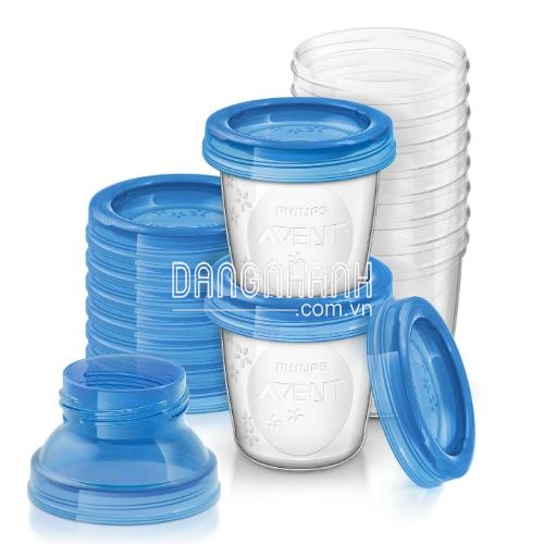 Cốc trữ sữa VIA Philips Avent SCF618/10 180ml, 10 ly