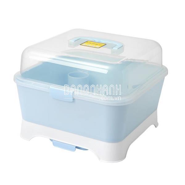 Hộp phơi bình sữa kèm giá treo Royalcare (Màu xanh)