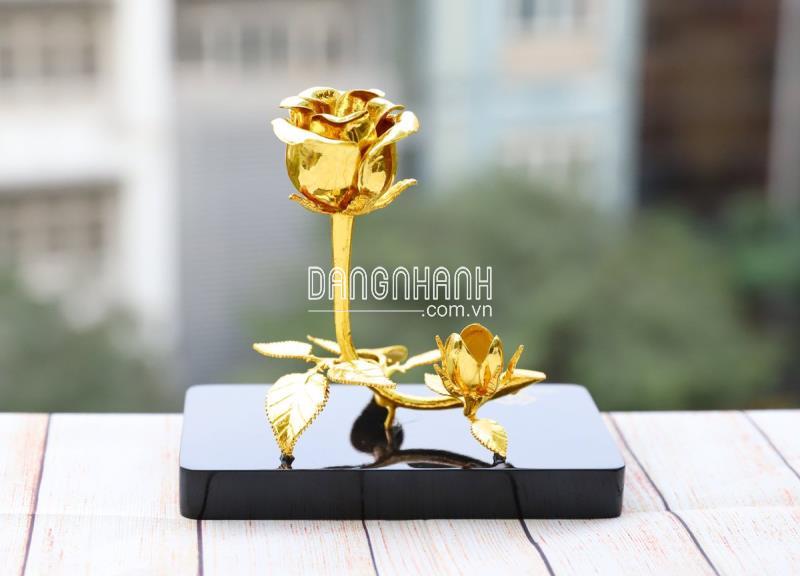 BÔNG HOA HỒNG NGHỆ THUẬT 3 TRONG 1 MẠ VÀNG