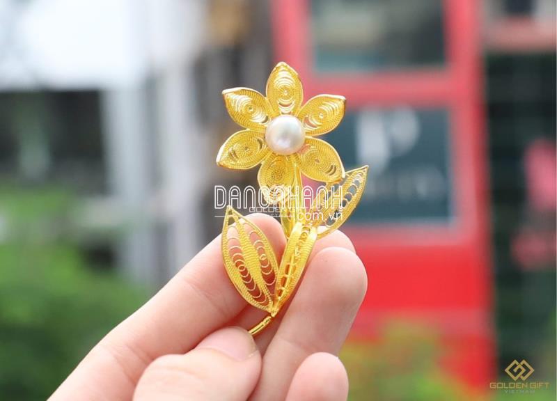 HOA CÀI ÁO MẠ VÀNG - HCA03