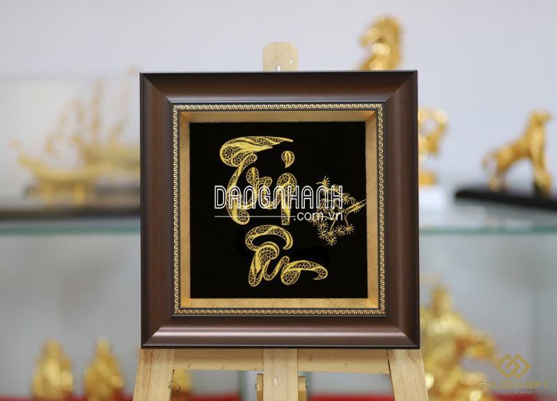 TRANH CHỮ TRI ÂN MẠ VÀNG