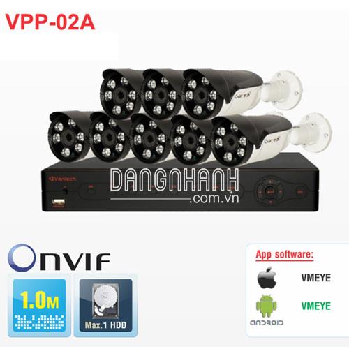 Bộ đầu ghi hình camera IP 8 kênh Powerline Vantech VPP-02A