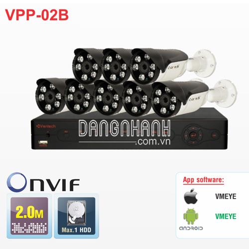 Bộ đầu ghi hình camera IP 8 kênh Powerline Vantech VPP-02B