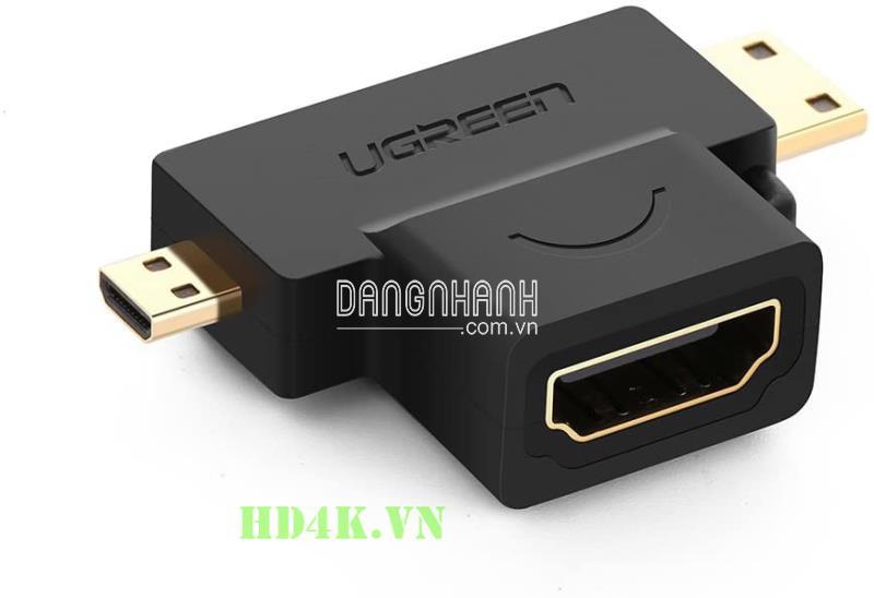 Đầu chuyển HDMI sang Micro HDMI và Mini HDMI Ugreen 20144