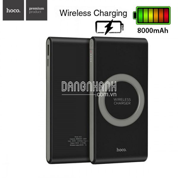 Pin dự phòng hỗ trợ sạc không dây Hoco B32 8000 MAh