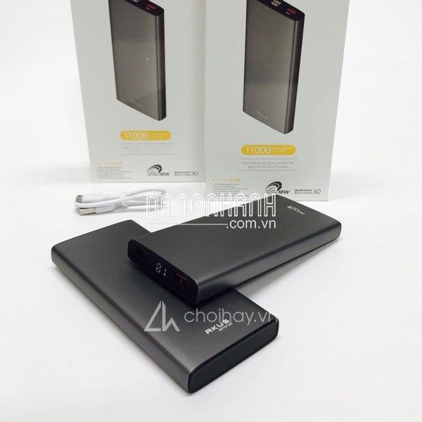 Pin dự phòng AKUS A11 Pro PD 18W 11000mAh chính hãng