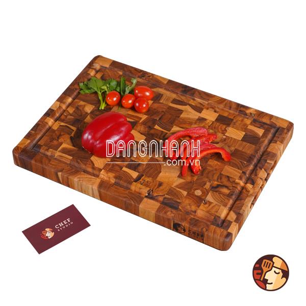 Thớt gỗ Teak Chef Studio hình chữ nhật 25x35x2,5 cm
