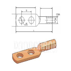 ĐẦU CỐT ÉP BẮT CÁP 2 LỖ