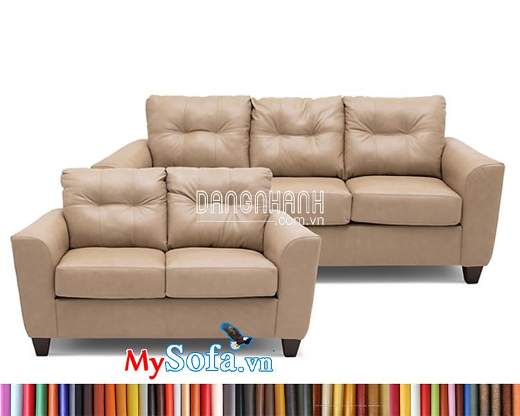 Bộ sofa văng da MyS-1912178 cho phòng giám đốc cực sang