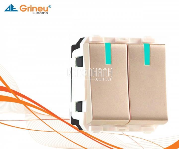 Hạt công tắc bật đôi 1 chiều 16A SBD98/2