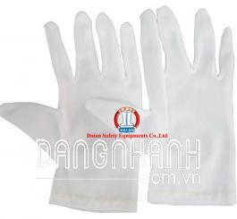 Găng dệt kim trắng tĩnh điện vải thun sẹc (may kỹ, rộng)