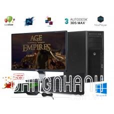 Máy Bộ HP Z420 -10: CPU E5-2680 / Ram 128GB / VGA 1050Ti / SSD 240 // 24 inch