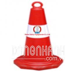 Cọc tiêu nhựa TQ kiểu vòng khuyết (P/Q trắng) cao 70cm