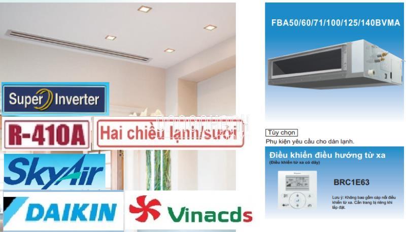 Điều Hòa Nối Ống Gió Daikin 45.000BTU 2 Chiều Inverter 1 Pha Gas R410A FBQ125EVE/RZQ125LV1