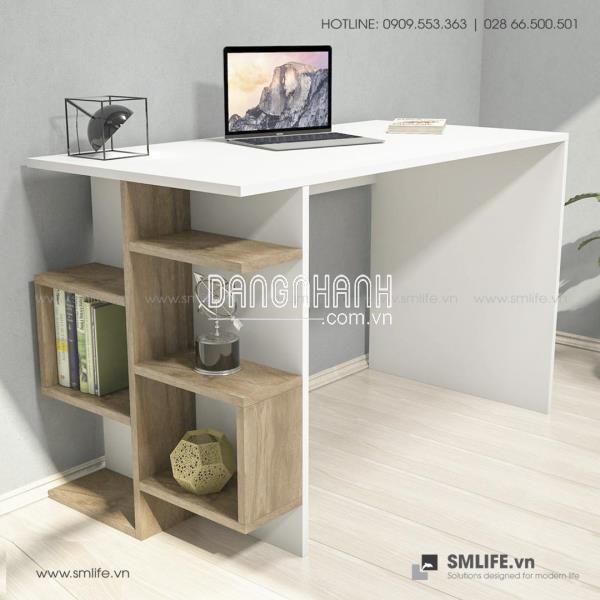 Bàn làm việc, bàn học gỗ hiện đại Denjiro