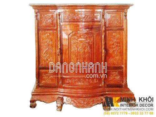 Tủ Thờ Gỗ Căm Xe Phúc Lộc Thọ 1m47