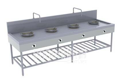 Bếp Á 4 họng có vòi nước