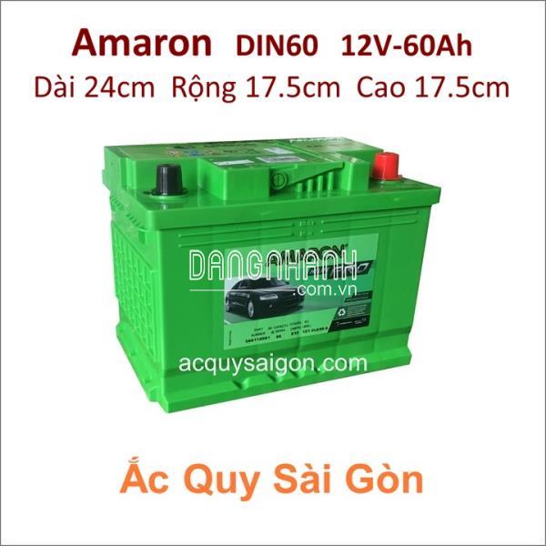 Bình ắc quy AMARON 12V 60Ah Din60