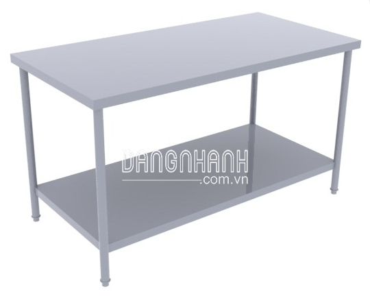 Bàn inox 2 tầng phẳng