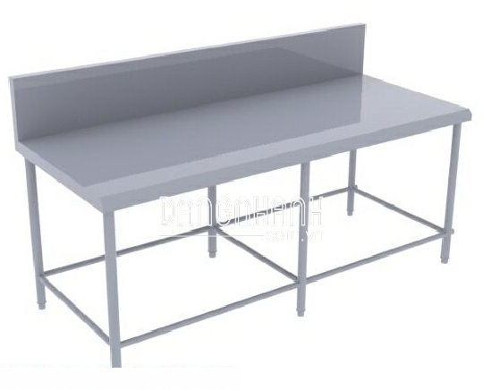 Bàn inox 6 chân không kệ dưới có gáy